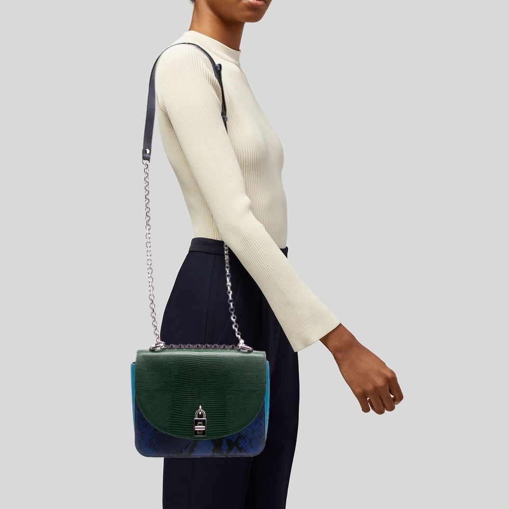 Rebecca Minkoff Snake Skin Green and Blue Crossbody Bag